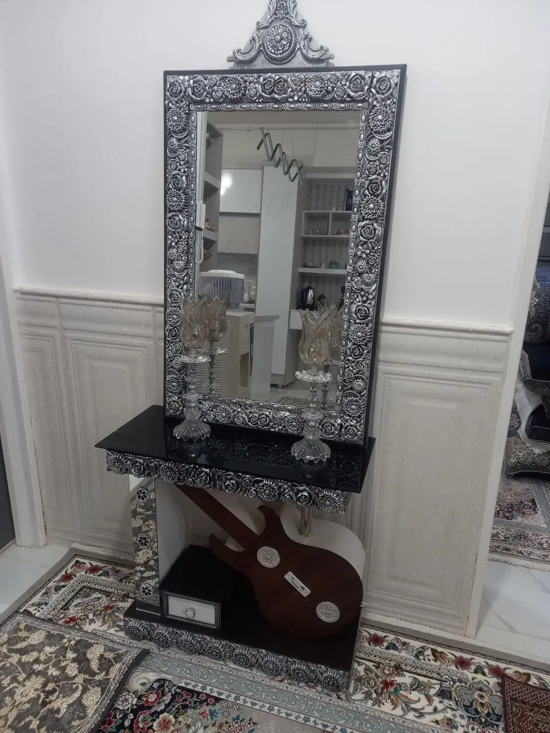 آیینه شمعدان|بوفه، ویترین، کنسول|رفسنجان, |دیوار