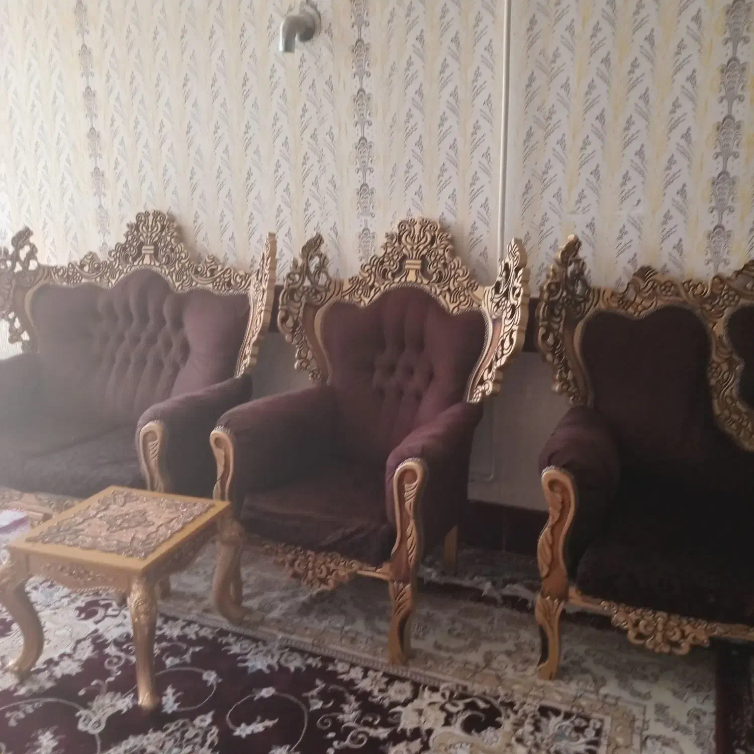 مبلمان ۷نفره|مبلمان خانگی و میز عسلی|تاکستان, |دیوار