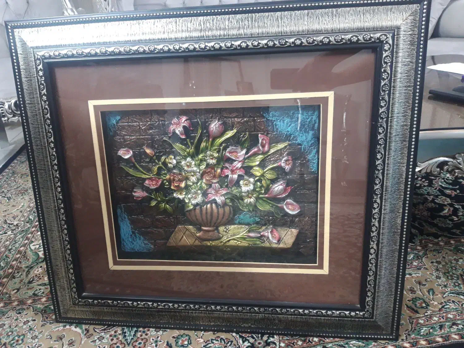 تابلو دختر وگلدون|تابلو، نقاشی، عکس|مشهد, مصلی (کارمندان اول)|دیوار