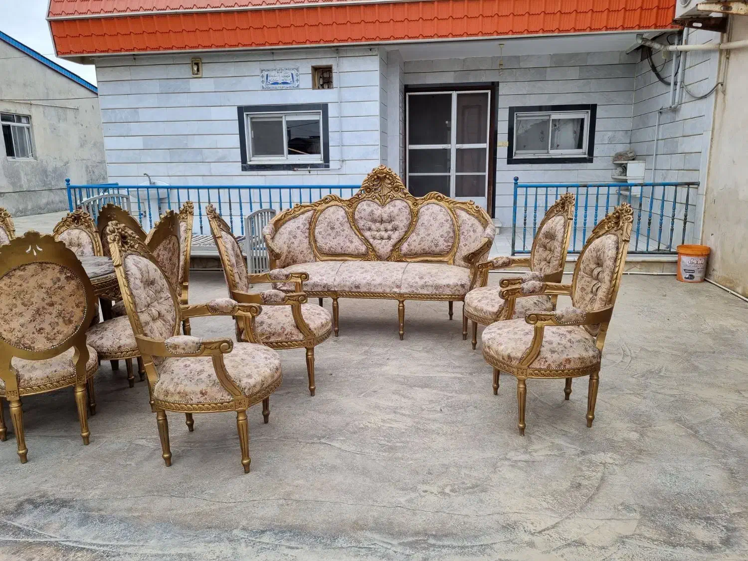 مبلمان سلطنتی بامیز غذا خوری ۱۲ نفر|مبلمان خانگی و میز عسلی|آق قلا, |دیوار