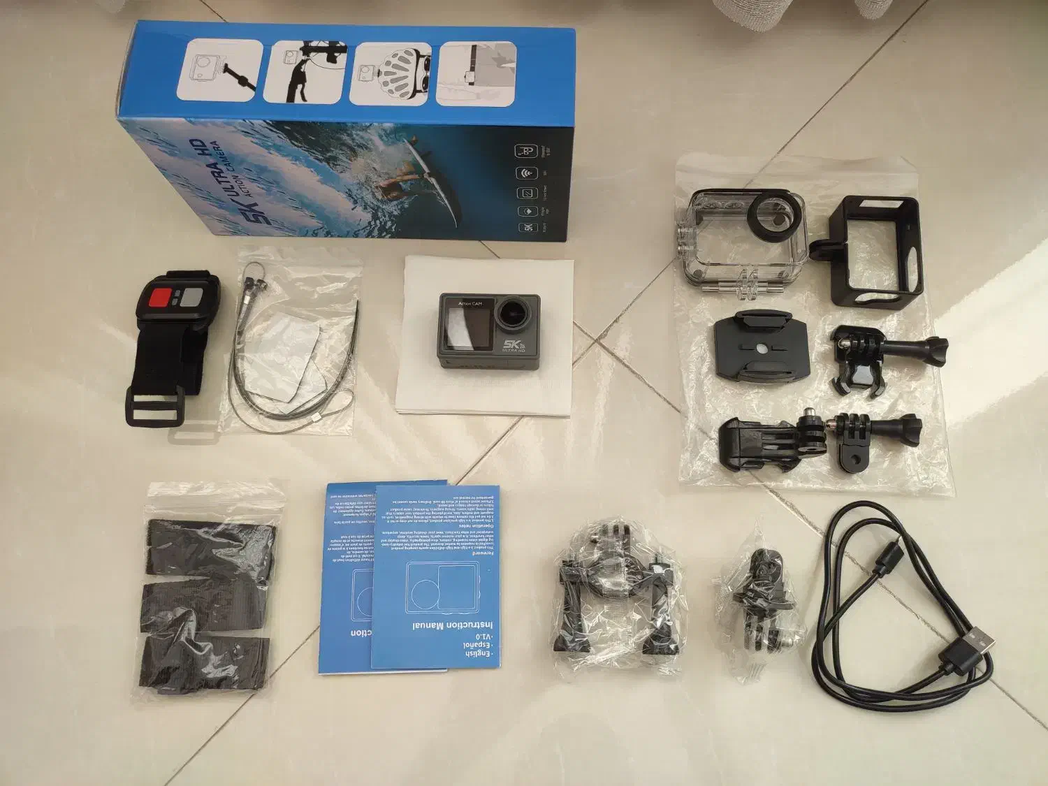 دوربین ورزشی اکشن کمرا ضد آب 5K|دوربین عکاسی و فیلمبرداری|مشهد, سجاد شهر|دیوار