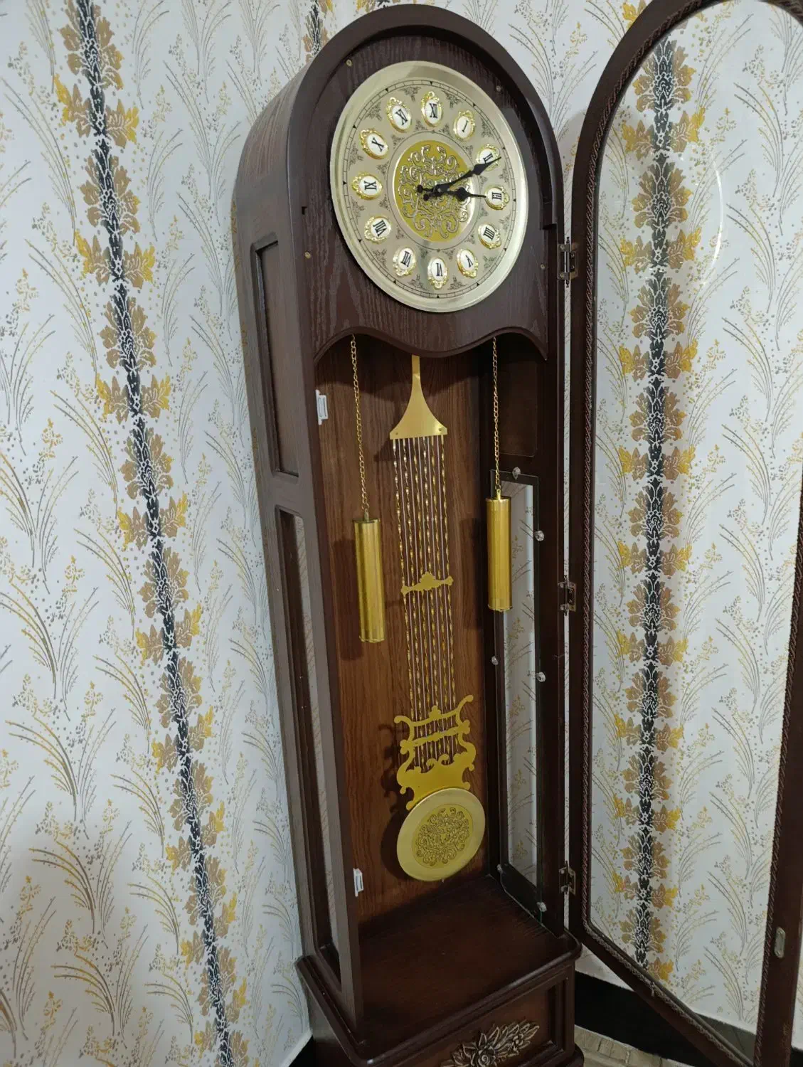 ساعت ایستاده چوب راش|صنایع دستی و سایر لوازم تزئینی|کوهدشت, |دیوار