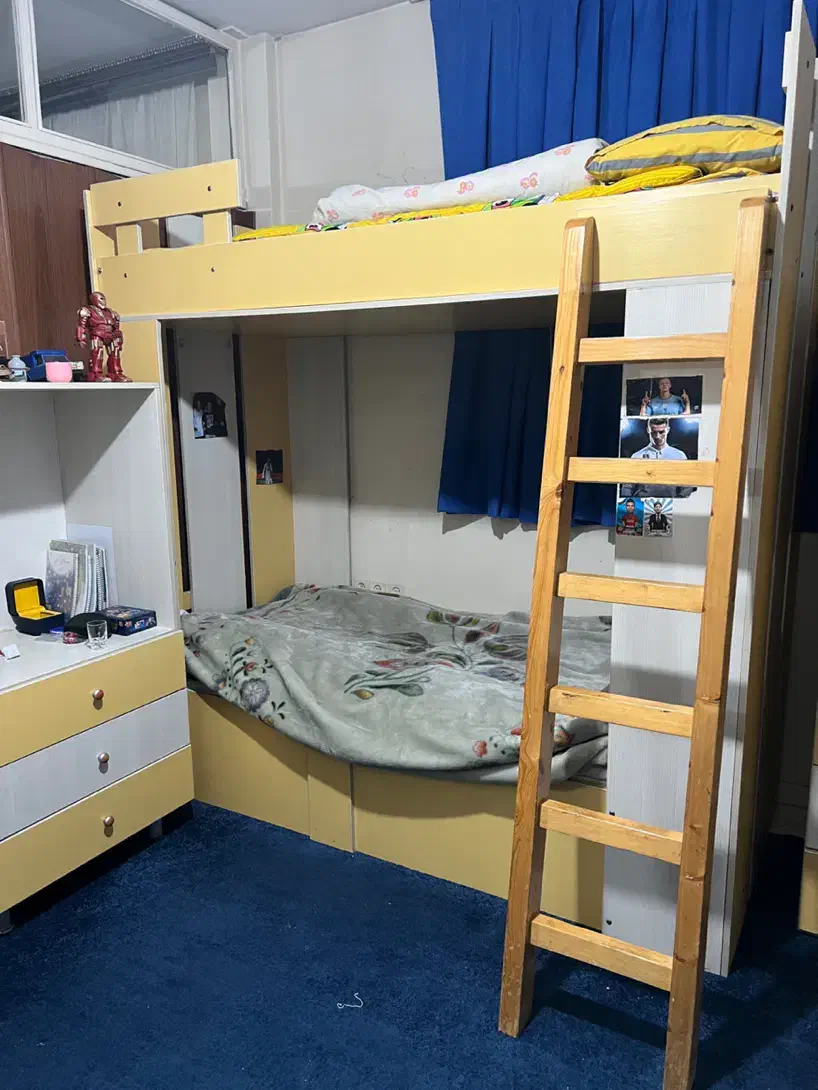 ست سرویس خواب تخت دو طبقه، بوفه و کمد و عسلی|تخت و سرویس خواب|تهران, منیریه|دیوار