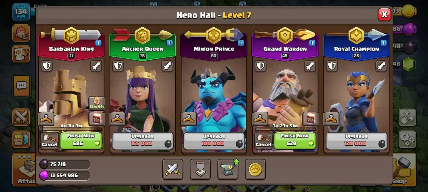 اکانت کلش تان ۱۳ فول مکث|کنسول، بازی ویدئویی و آنلاین|جهرم, |دیوار