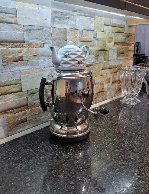 سماور سه کاره ۶ لیتری نو با کارتن و قوری|سماور، چایساز، قهوهساز|ساری, |دیوار