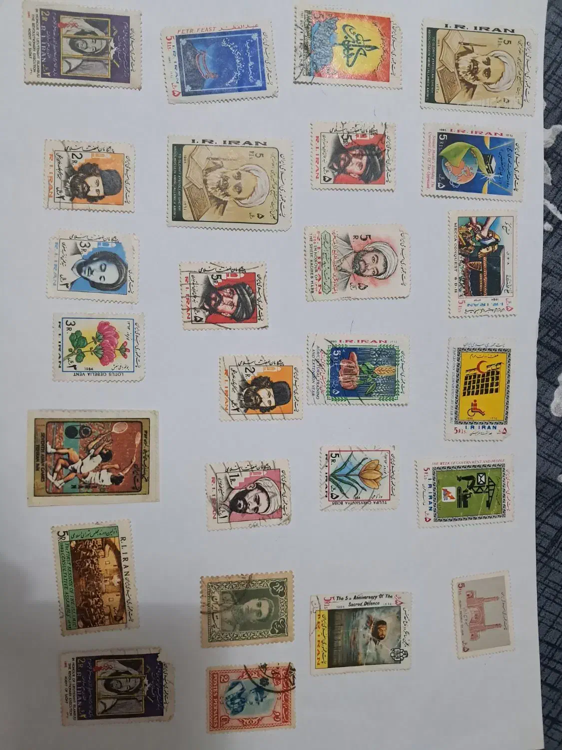 تمبر قدیمی یک و دو وسه وپنج ریالی|کلکسیون سکه، تمبر، اسکناس|بندر انزلی, نیمه شعبان|دیوار