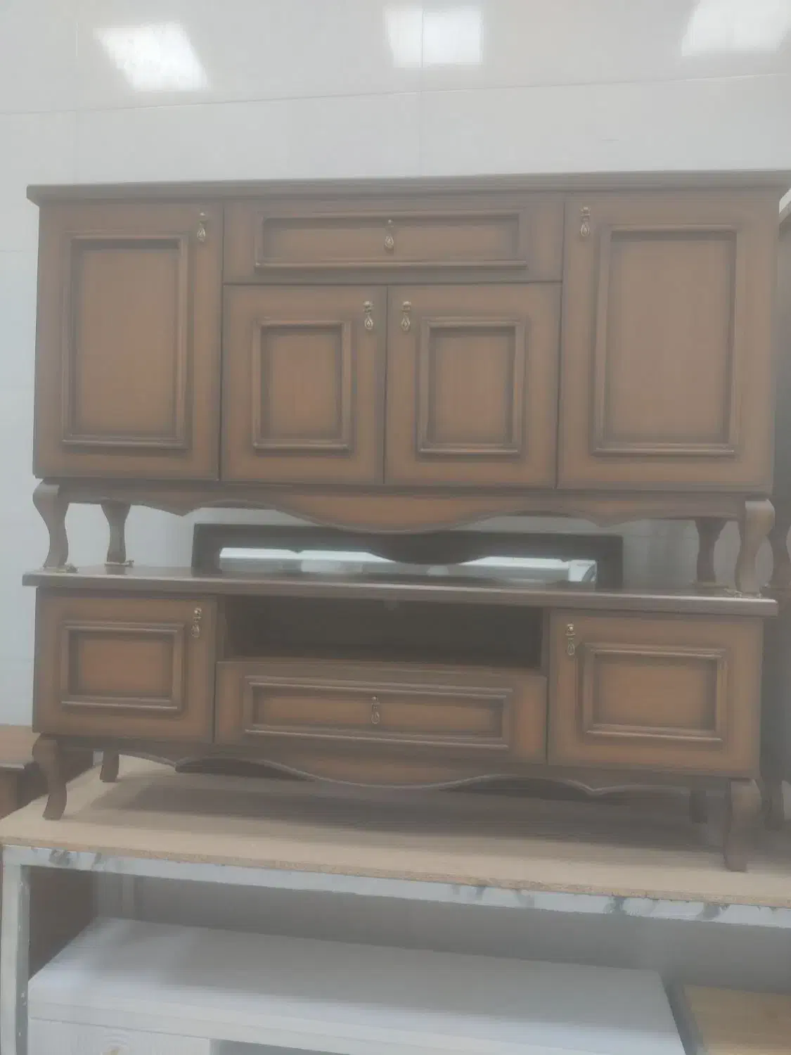 میز تلویزیون و آیینه کنسول|بوفه، ویترین، کنسول|هشتگرد, شهرک راه آهن|دیوار