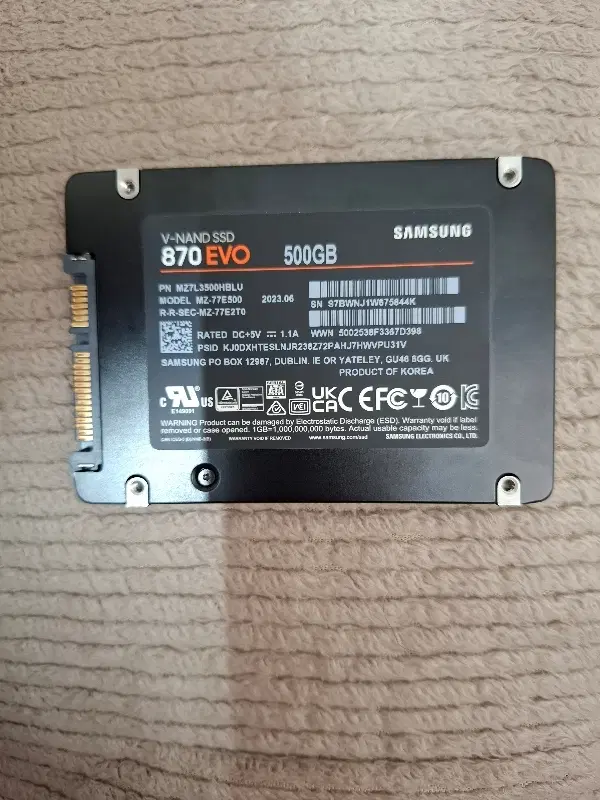 SSD EVO870 500GB|قطعات و لوازم جانبی رایانه|تهران, شهید رجایی|دیوار