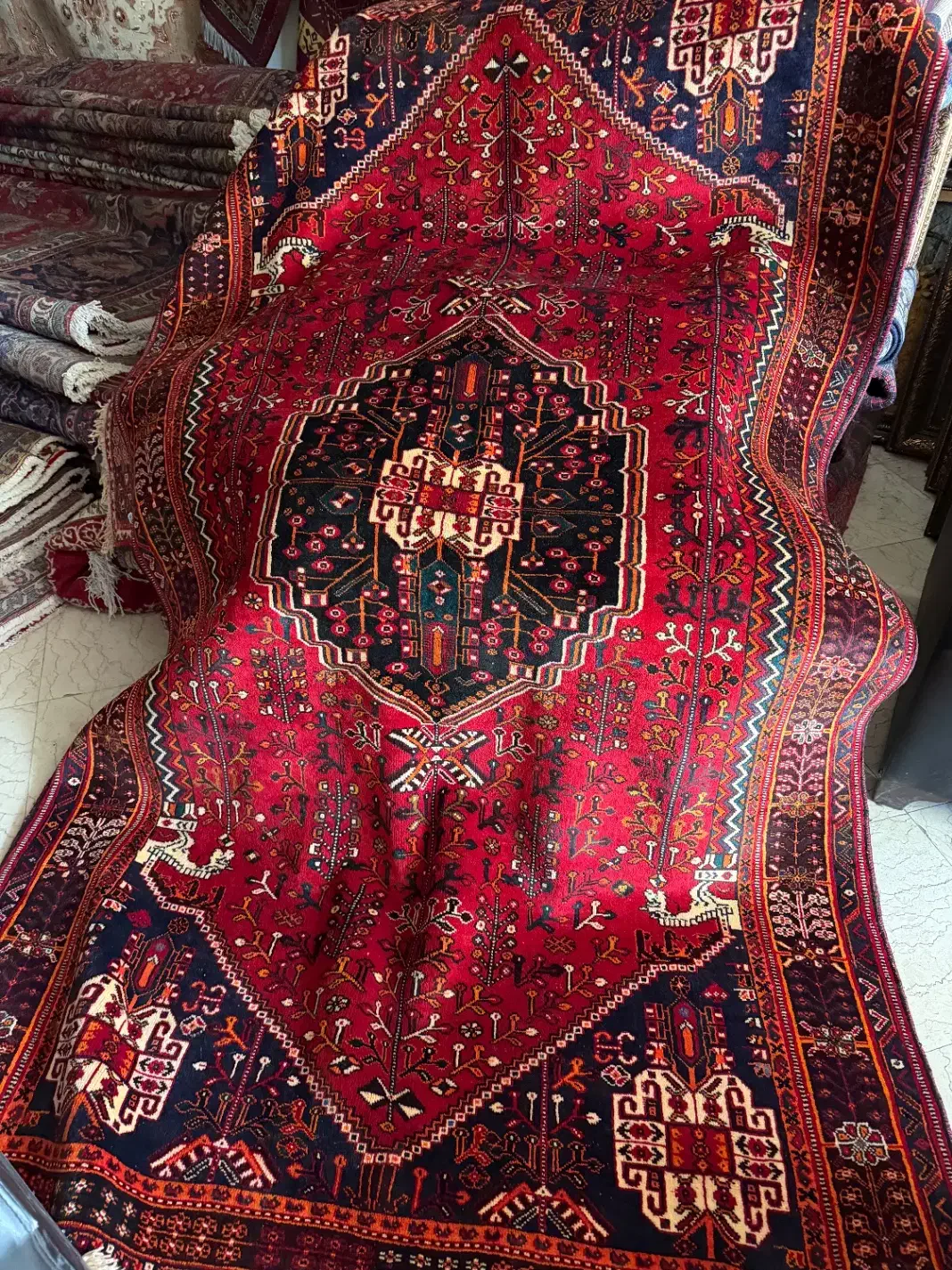 فرش قشقایی اعلا اصیل دستباف|فرش|تهران, کوی فراز|دیوار