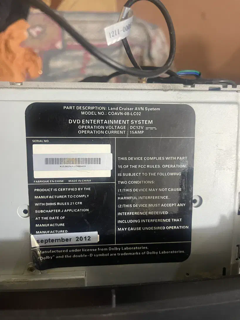 مانیتور فابریک لندکروز LC200 مدل 2012|قطعات یدکی و لوازم جانبی|بندر کنگان, |دیوار