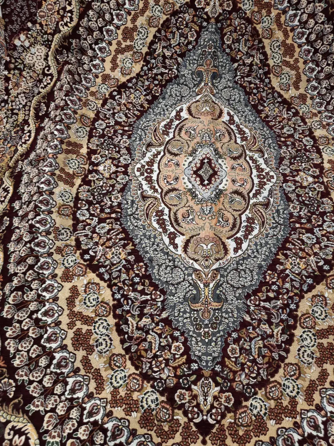 روفرشی ۱۲ متری مخمل ابریشم ریزبافت|فرش|تهران, بلوار کشاورز|دیوار