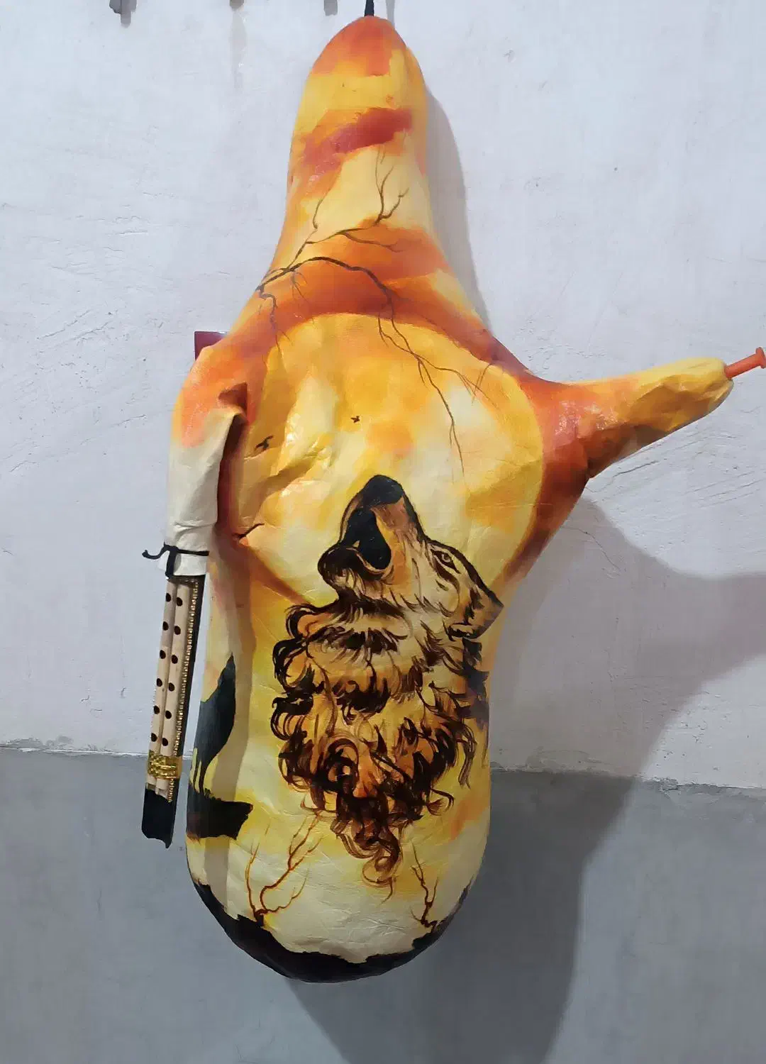 نی انبان با دو دسته|سازهای بادی|بوشهر, |دیوار