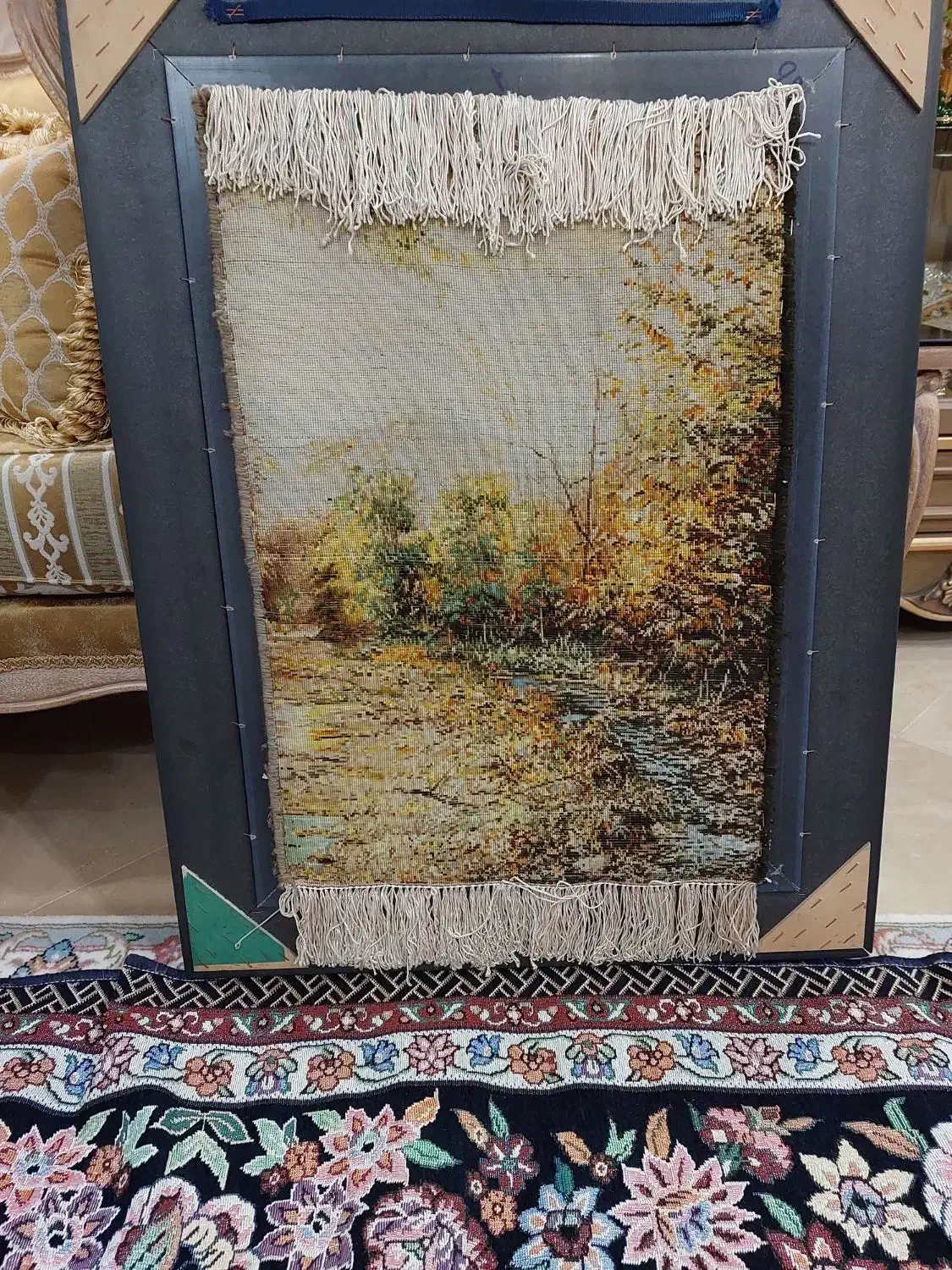 تابلو فرش دستبافت با رگه هایی از ابریشم|تابلو فرش|تهران, فردوس|دیوار