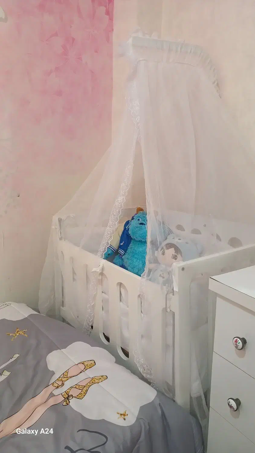 تخت کنار مادر و گهواره مدل فرشته|تخت و صندلی بچه|لنگرود, |دیوار