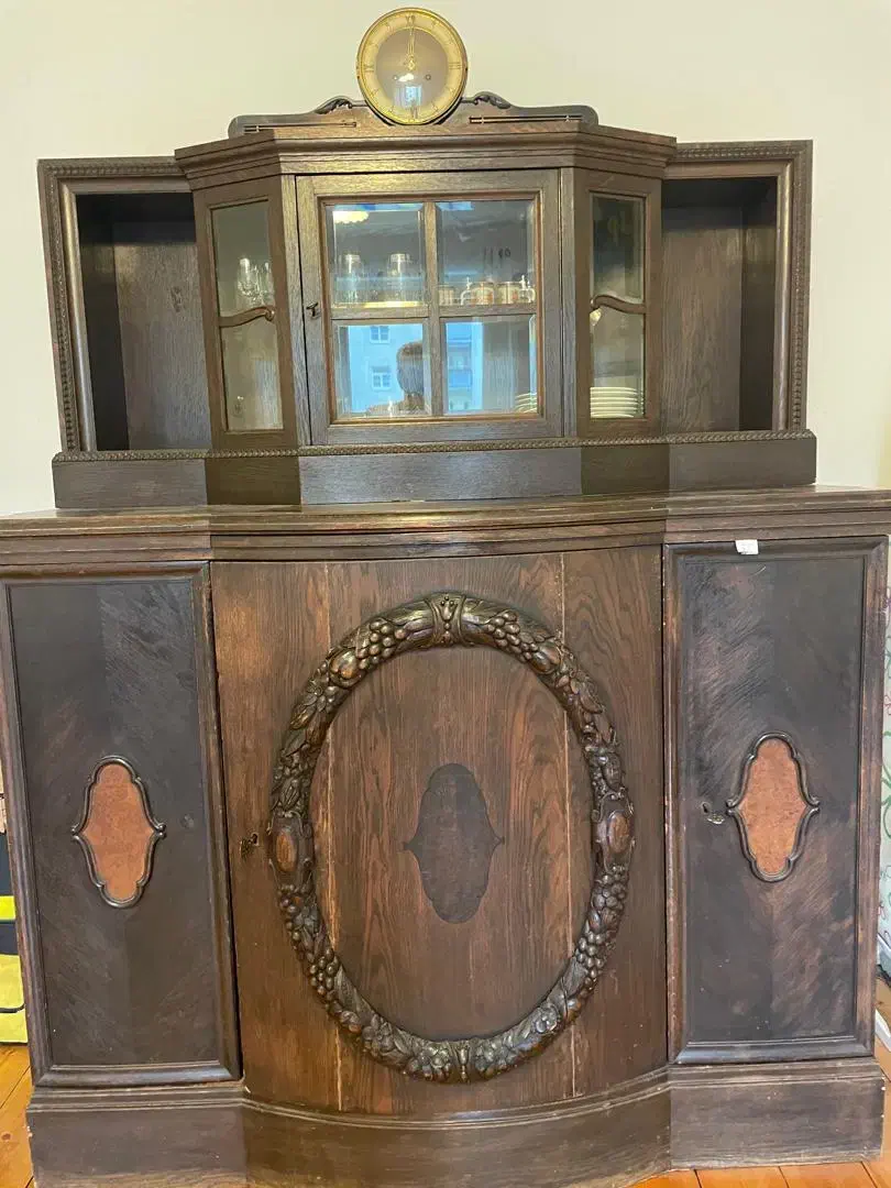 بوفه آنتیک دوکابینه|کلکسیون اشیاء عتیقه|ماهدشت, |دیوار