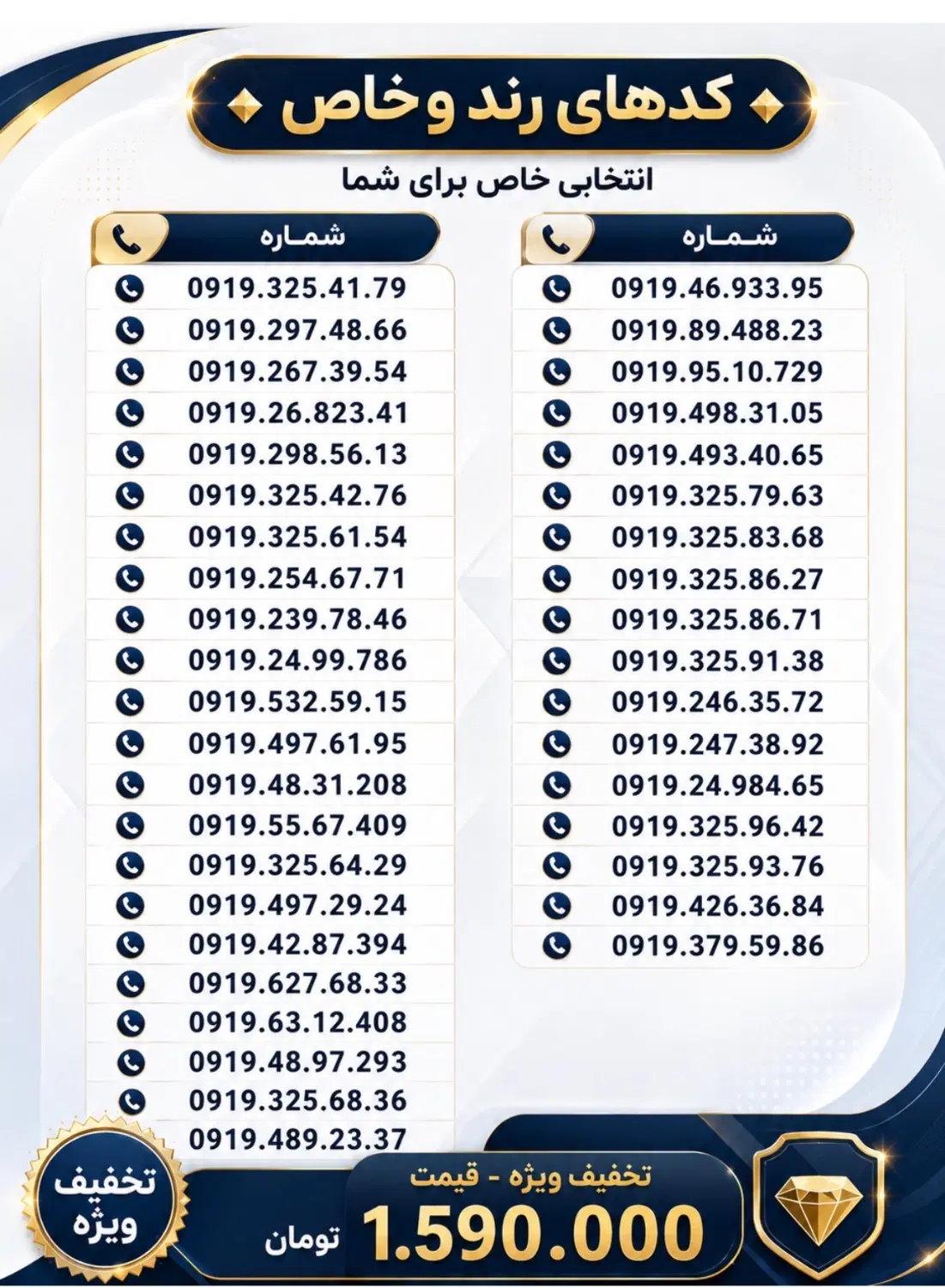فروش ویژه سیمکارت همراه اول 0919 919 به قیمت عمده|سیمکارت|تهران, جیحون|دیوار