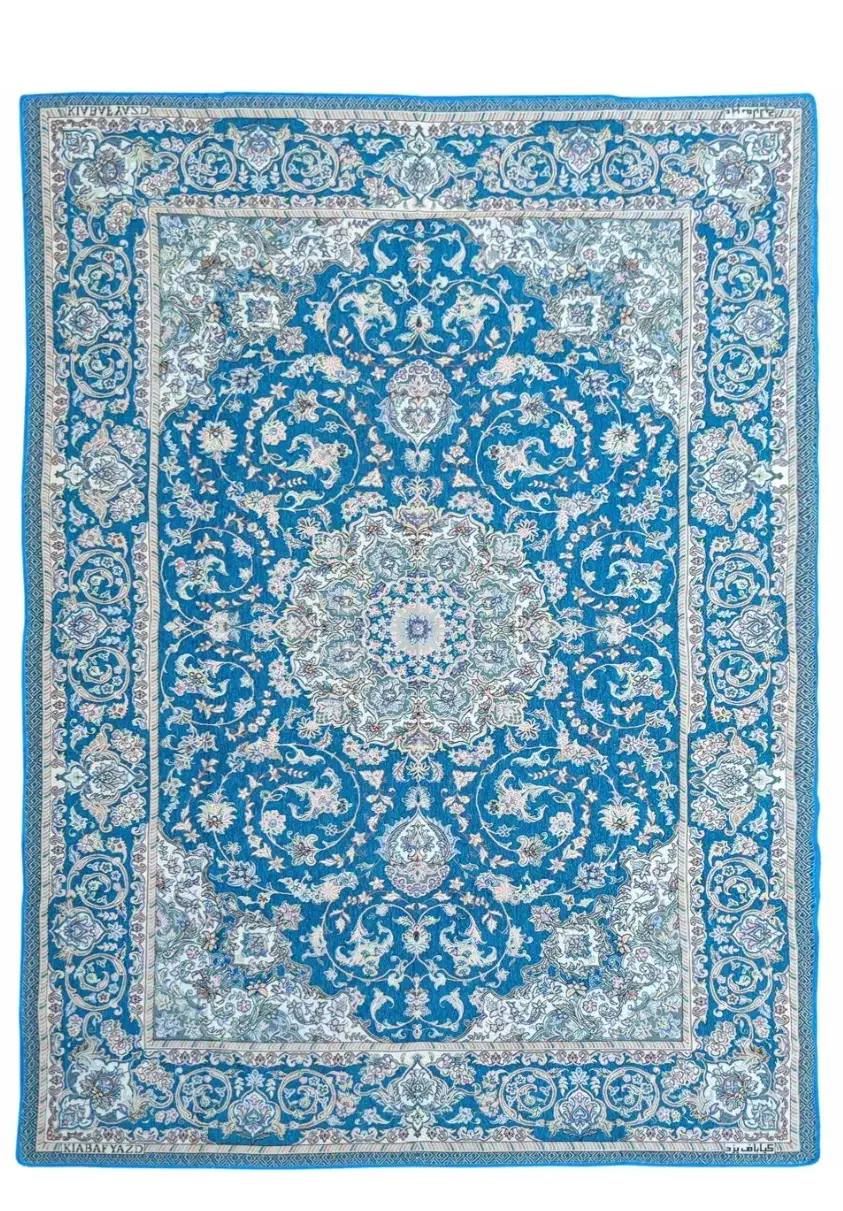 روفرشی ۴×۳ مخمل ابریشیم کیاباف یزد مدل کژال ۴۰۸|روفرشی|کرمان, |دیوار