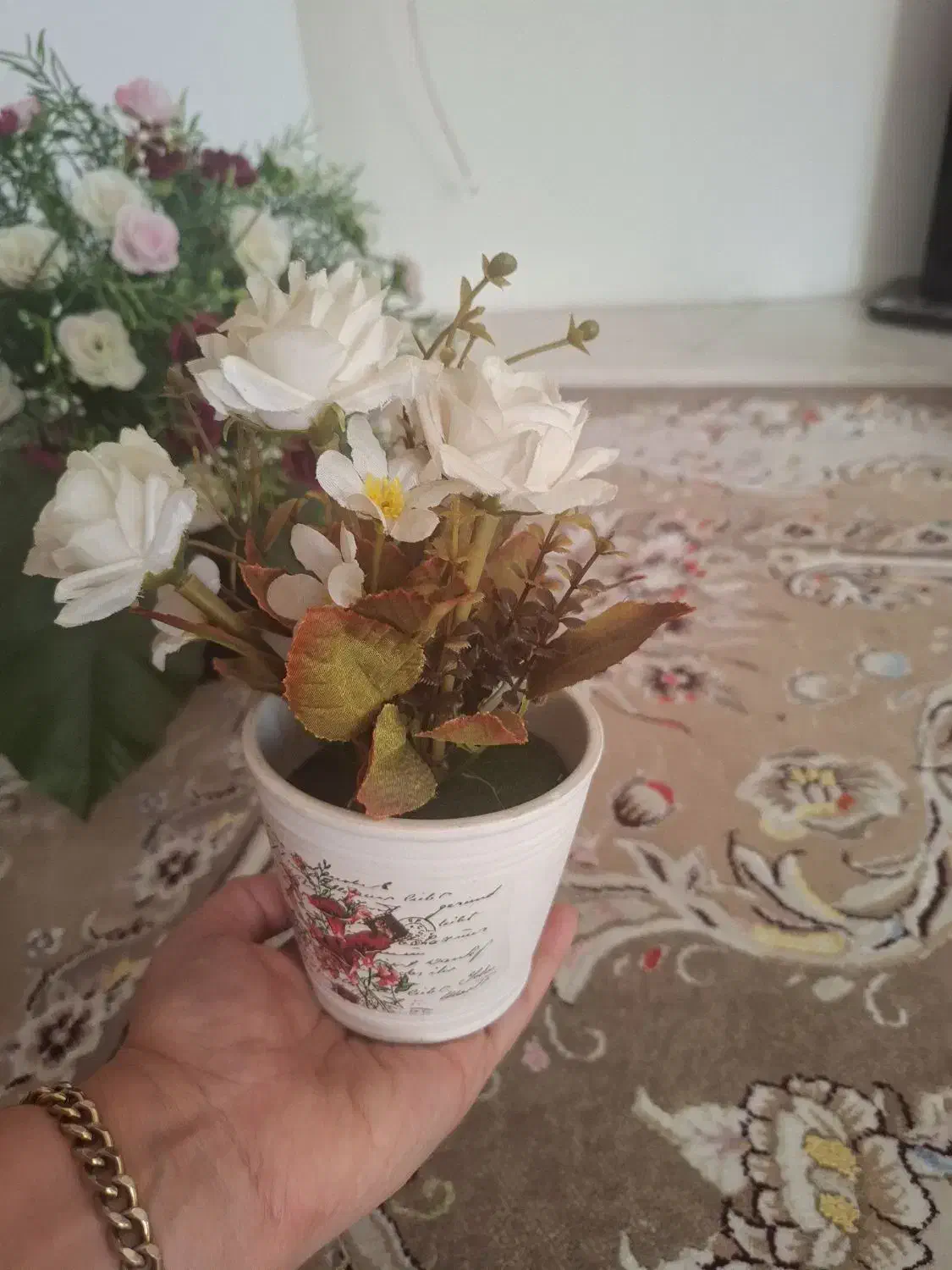 گل گلدان سالم|گل مصنوعی|قزوین, |دیوار