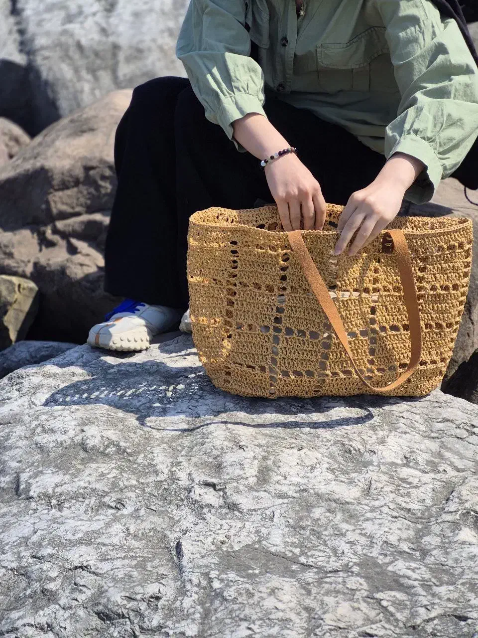 کیف رافیا شیک و سبک|کیف، کفش، کمربند|چالوس, |دیوار