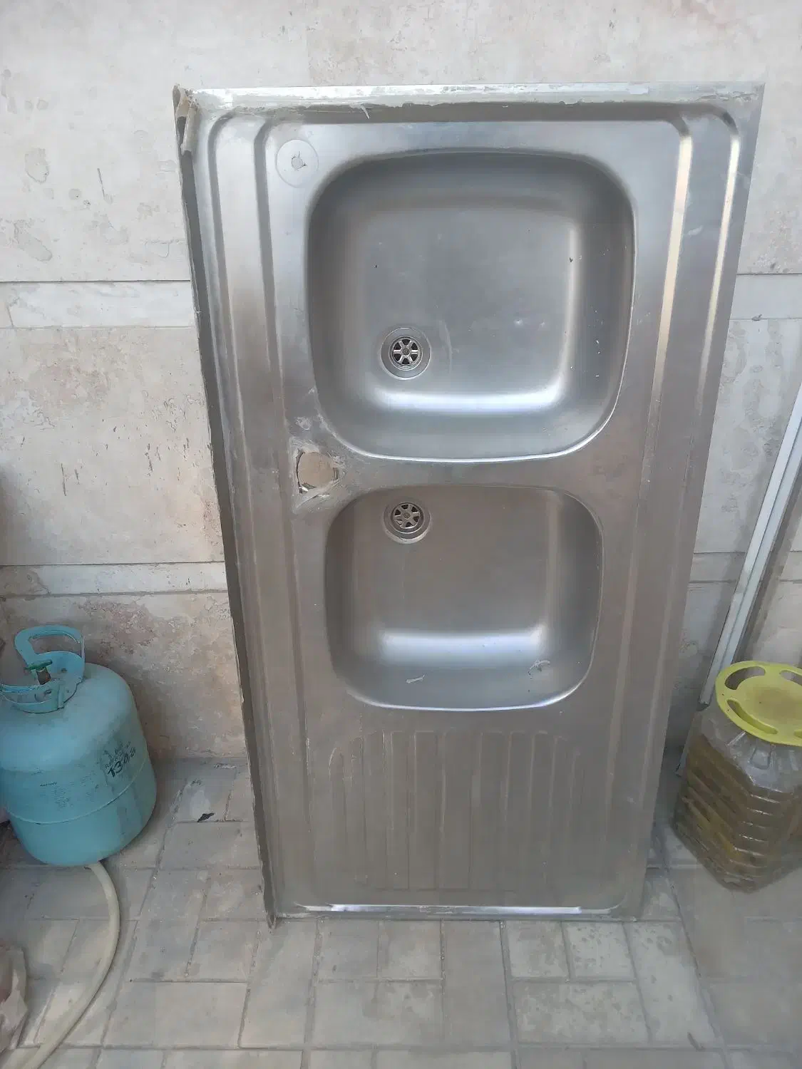 سینک دوقلو در حد نو|لوازم سرویس بهداشتی|اراک, |دیوار