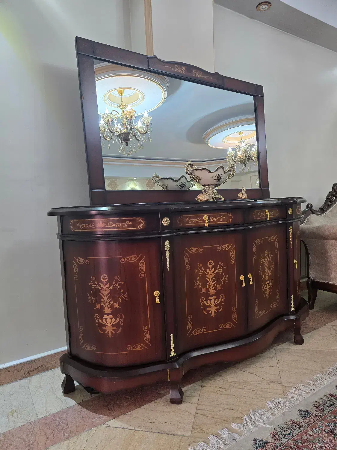 کنسول و آیینه چوبی|بوفه، ویترین، کنسول|تهران, سازمان آب|دیوار