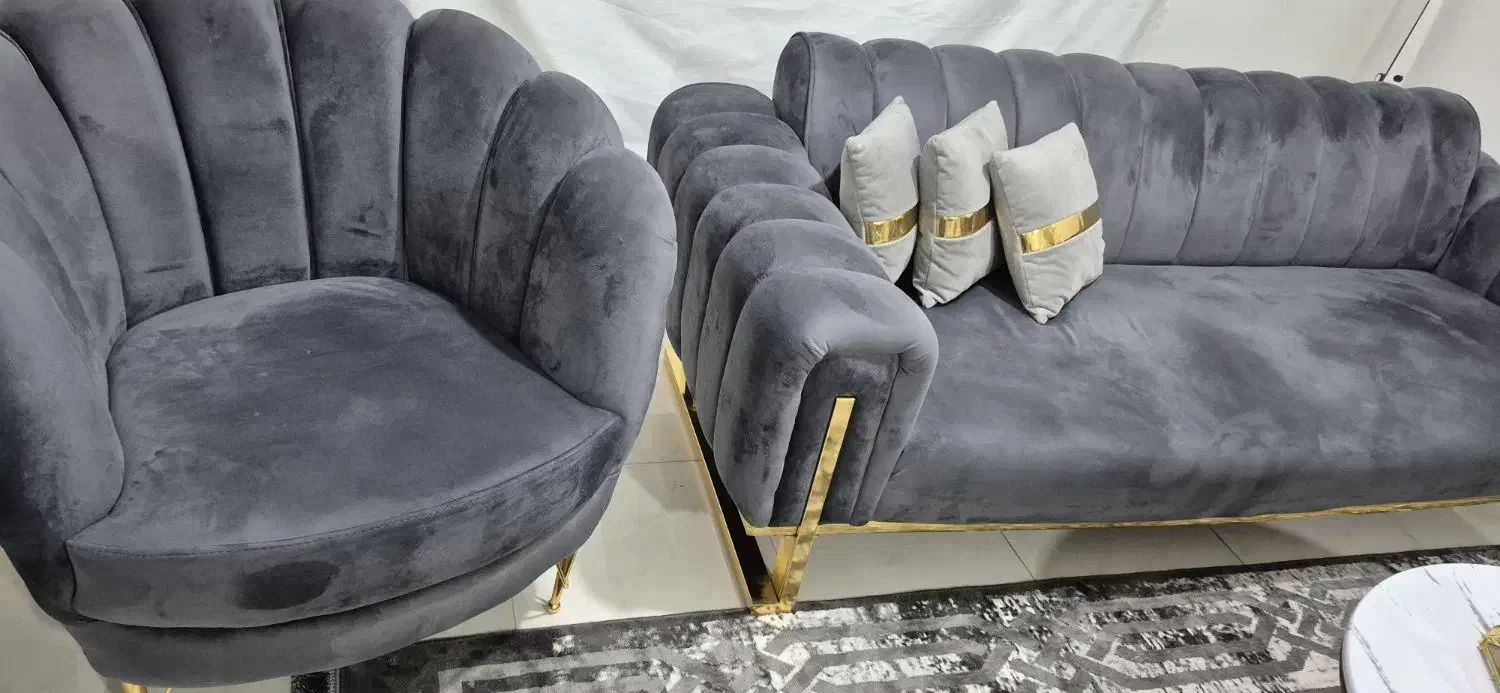 مبلمان 8نفره نو همراه میز وسط و عسلی میز غذاخوری|مبلمان خانگی و میز عسلی|هشتگرد, شهرک گلها|دیوار