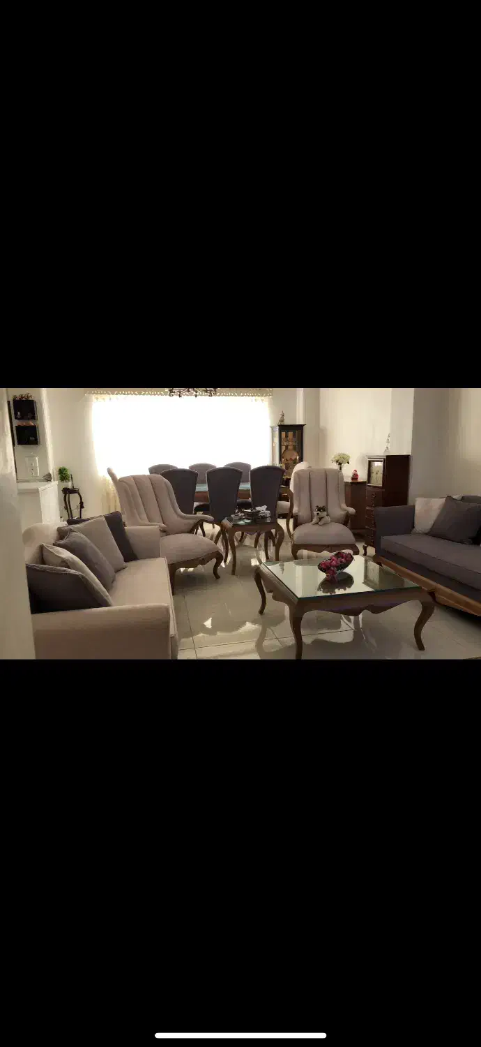 مبل ۸ نفره برند آیسا کاملا سالم و در حد نو|مبلمان خانگی و میز عسلی|رشت, چله خانه|دیوار