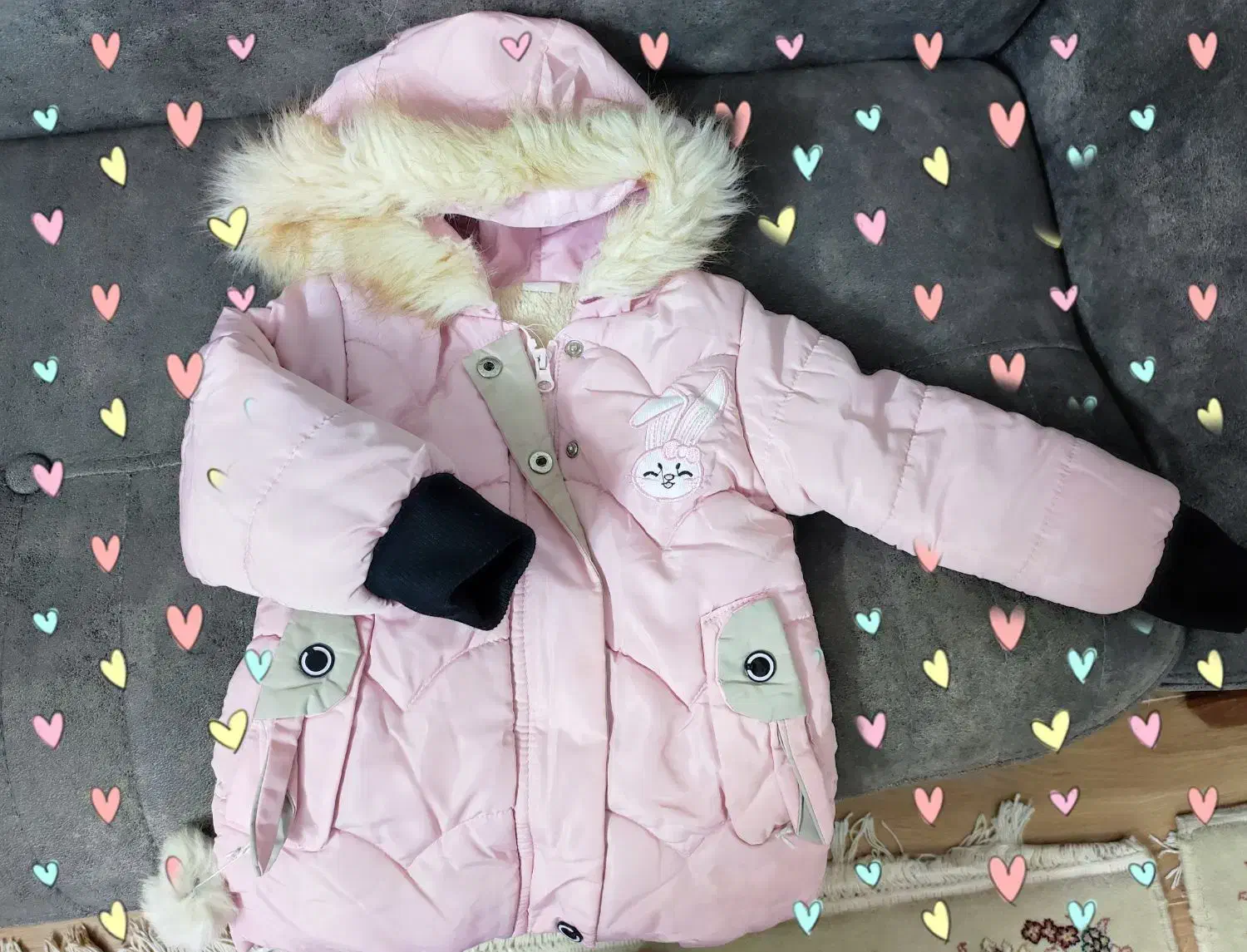 کاپشن دخترانه|کفش و لباس بچه|قوچان, |دیوار