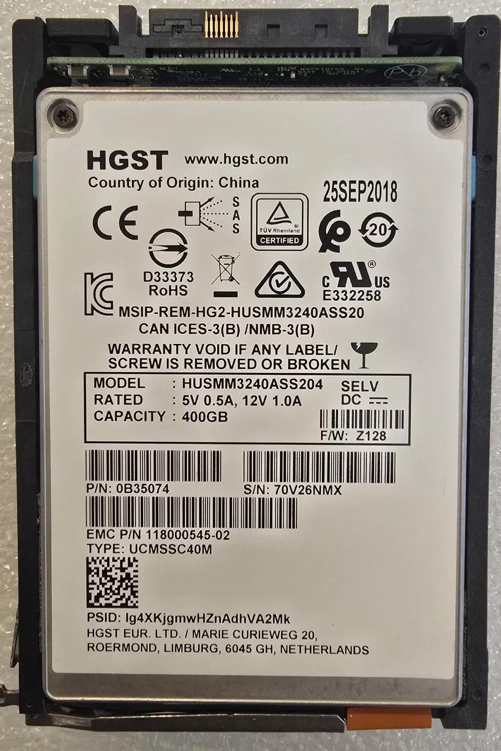 EMC UNITY 400GB 2.5 SAS P/N 005053243 هارد|قطعات و لوازم جانبی رایانه|تهران, جنت‌آباد مرکزی|دیوار