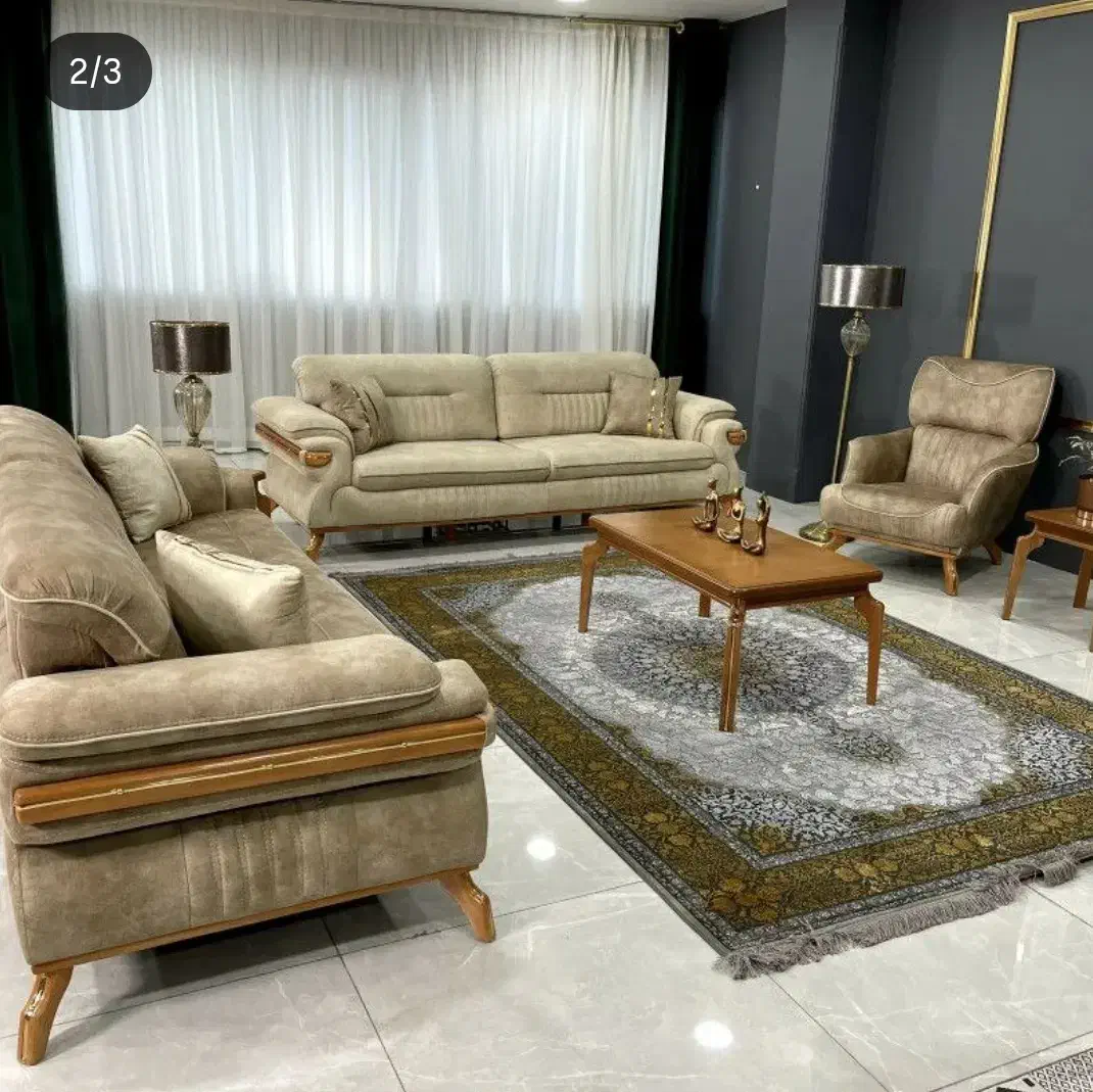 مبل ۸ نفره نو|مبلمان خانگی و میز عسلی|آشخانه, |دیوار