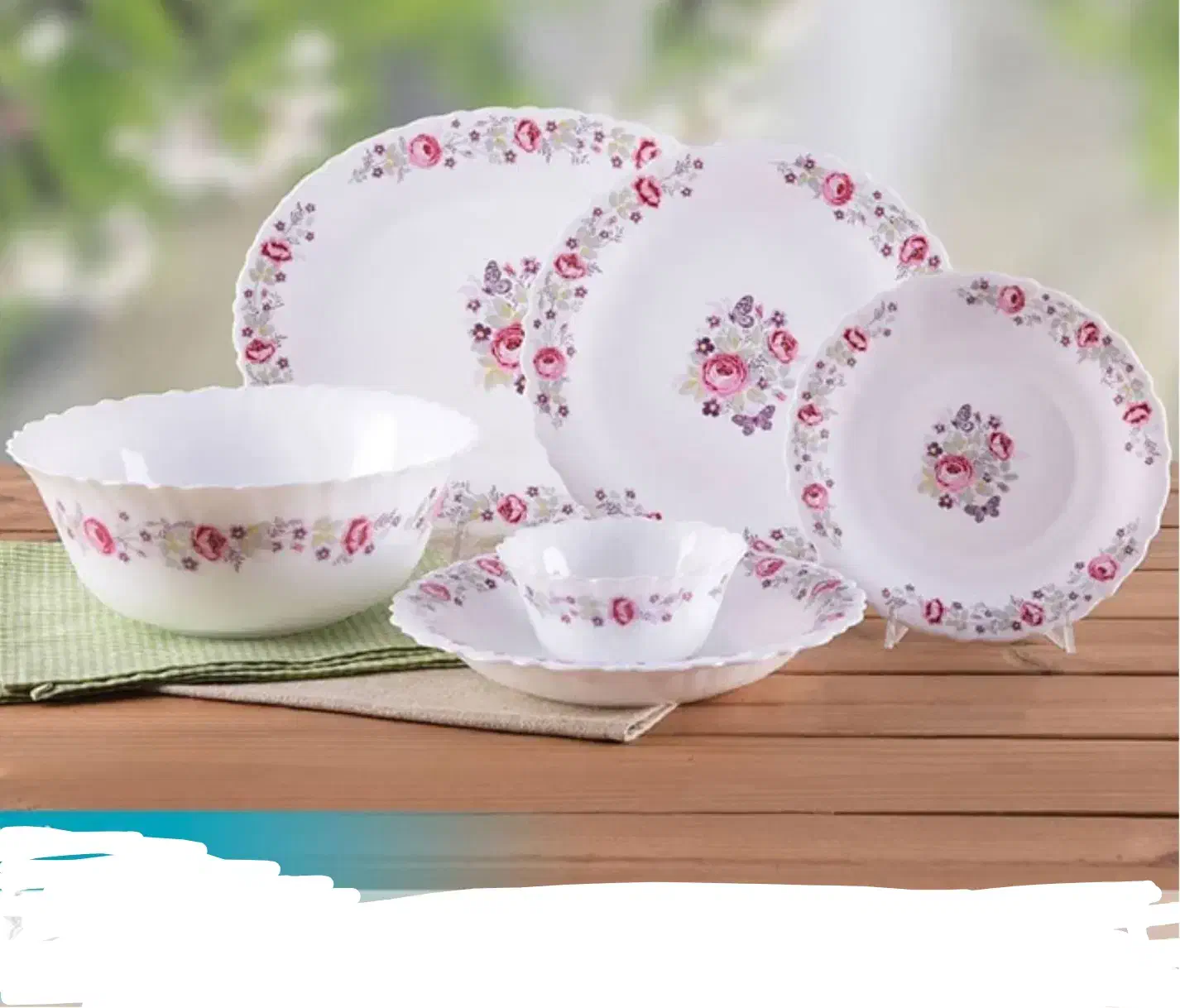 سرویس آرکوپال پارس مدل124 گل آبی و بنفش فله ای اصل|ظروف سرو و پذیرایی|یزد, |دیوار