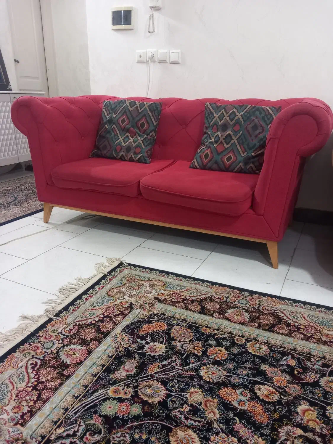 چستر  نیم ست یه دونفره  یه تکی چوب راش|مبلمان خانگی و میز عسلی|رباطکریم, رباطکریم|دیوار