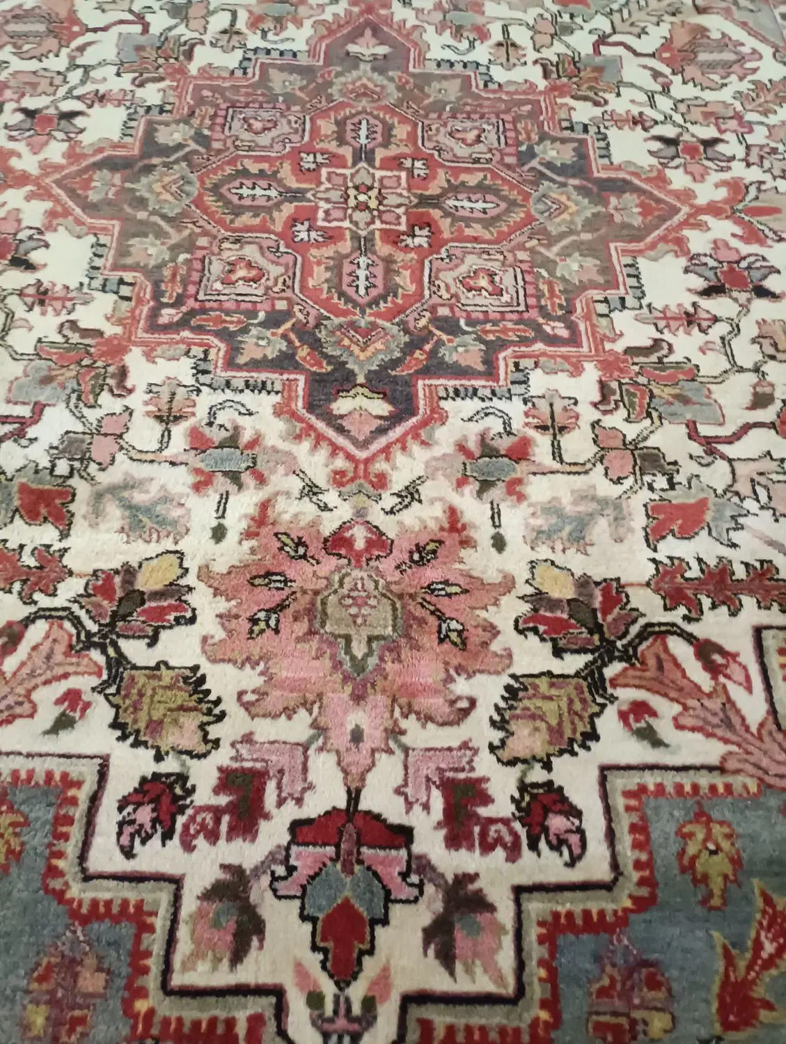 هریس دستباف 6متری کرم|فرش|تهران, خاوران|دیوار