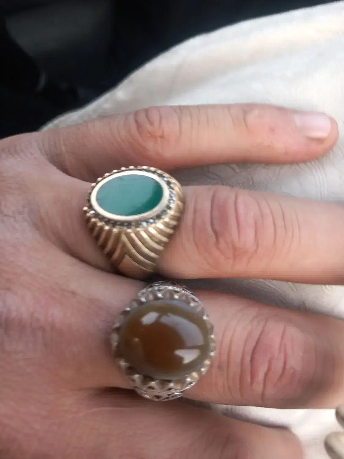 انگشترنقره باباغوری وانگشترطلاروس|جواهرات|محمدشهر, محمدشهر|دیوار