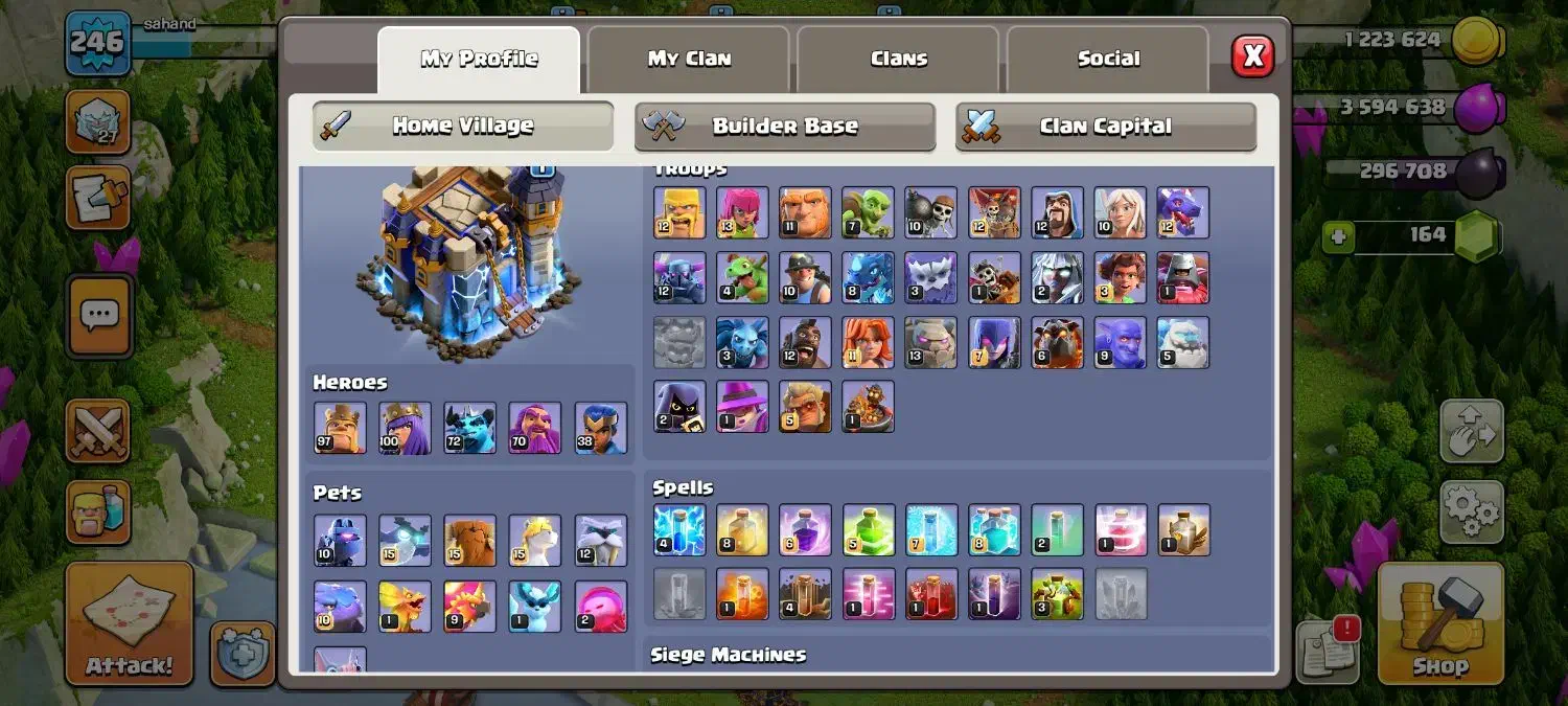 کلش آف کلنز تان ۱۸|کنسول، بازی ویدئویی و آنلاین|هریس, |دیوار