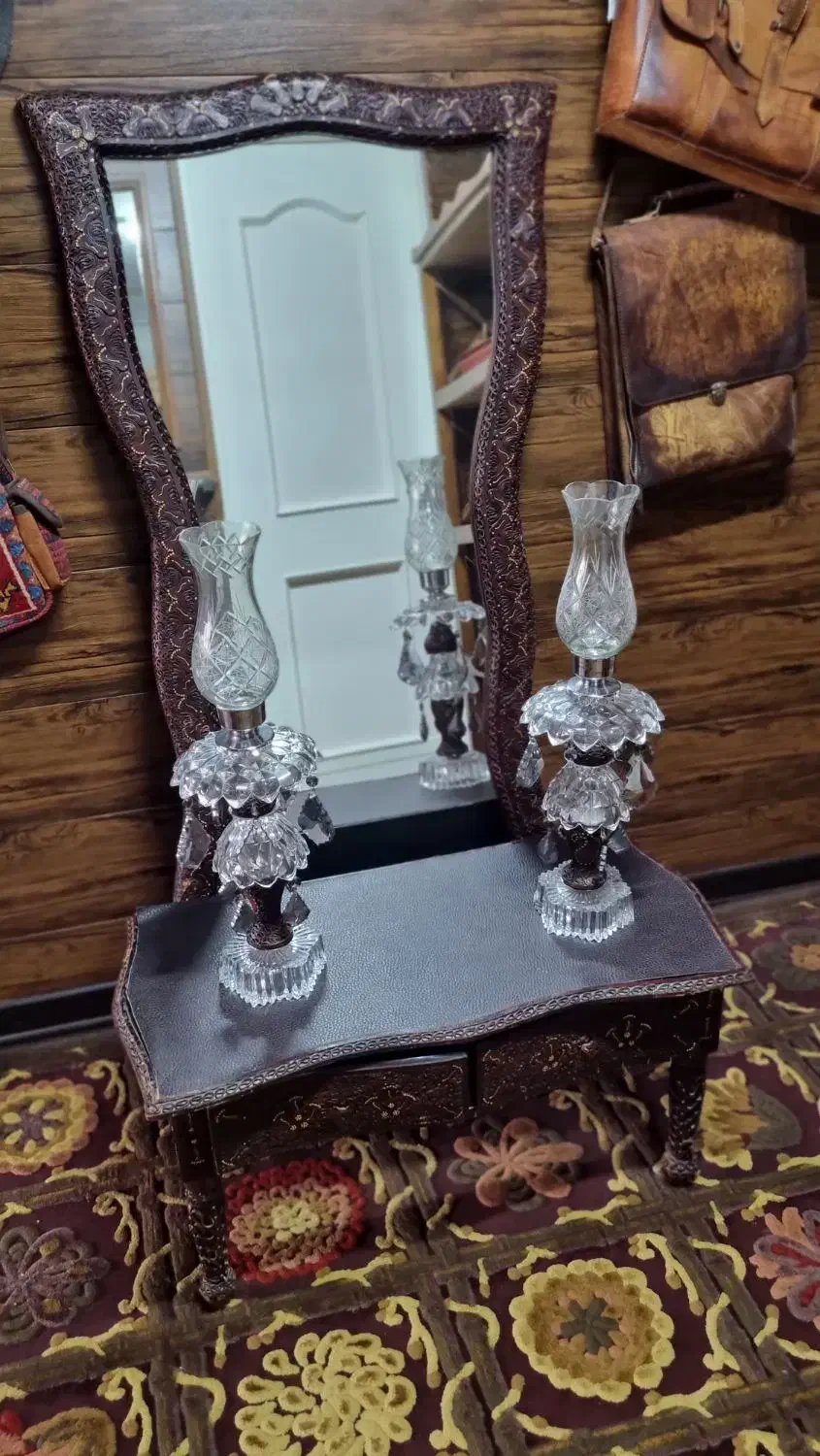 آینه شمعدان و میز|بوفه، ویترین، کنسول|اصفهان, بابوکان|دیوار