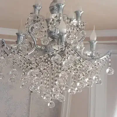 لوستر ۶ شاخه،برنز|لوستر و چراغ آویز|تبریز, |دیوار