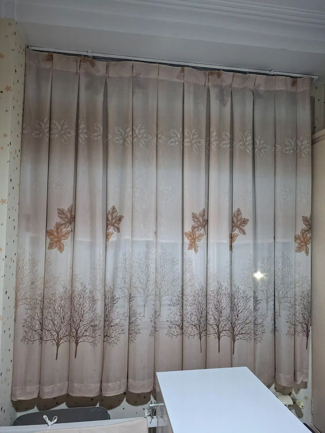 پرده پلیسه حریر در حد نو|پرده، رانر، رومیزی|اسلامشهر, شهرک واوان|دیوار