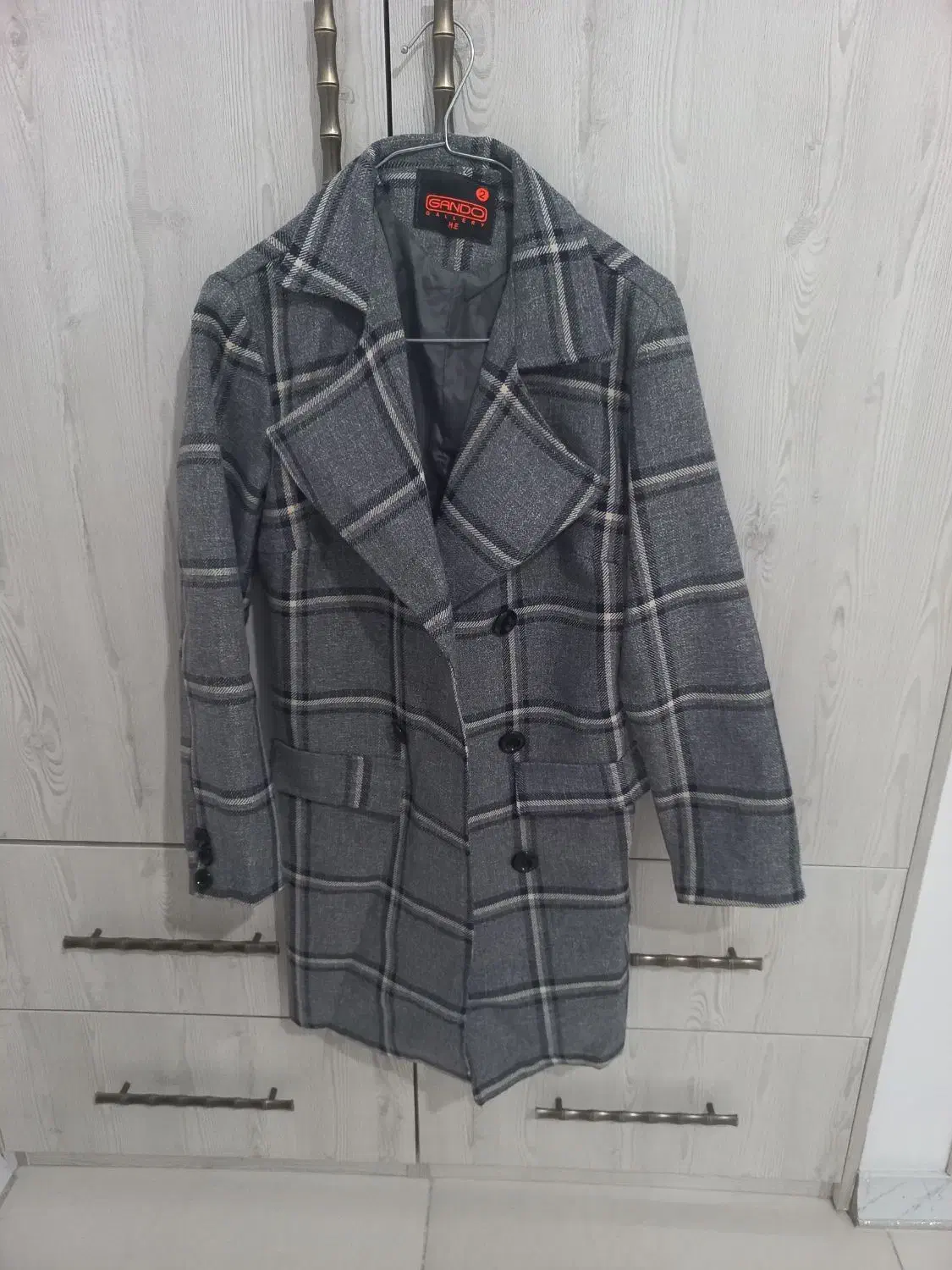 مانتو رنگ طوسی جنس ژاکارد و کت آجری|لباس|باقرشهر, |دیوار