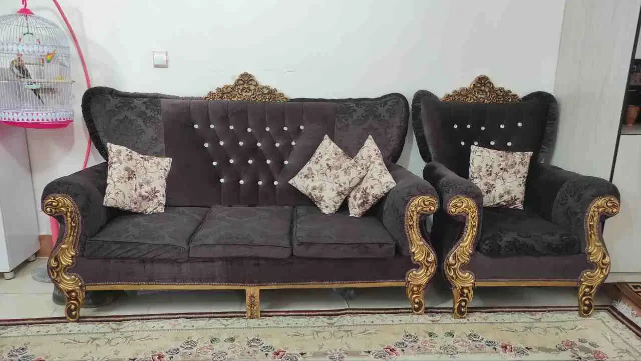 مبل هفت نفره تر و تمیز|مبلمان خانگی و میز عسلی|ابهر, |دیوار