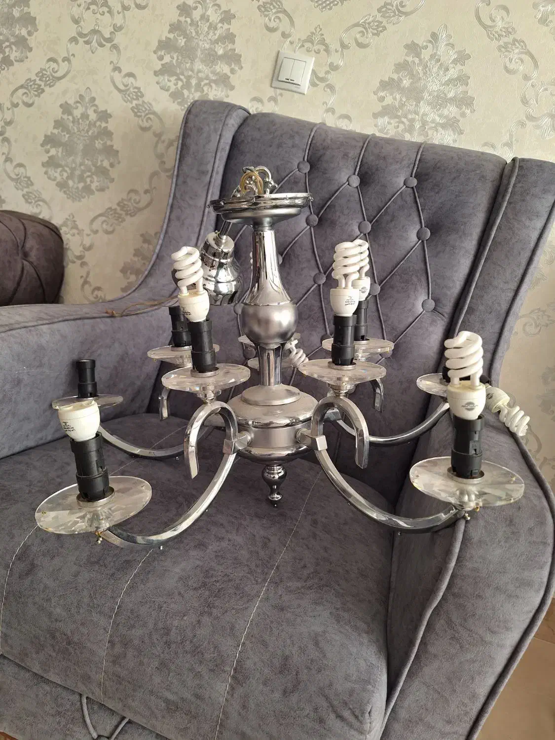 لوستر سالن|لوستر و چراغ آویز|شیراز, ارم|دیوار