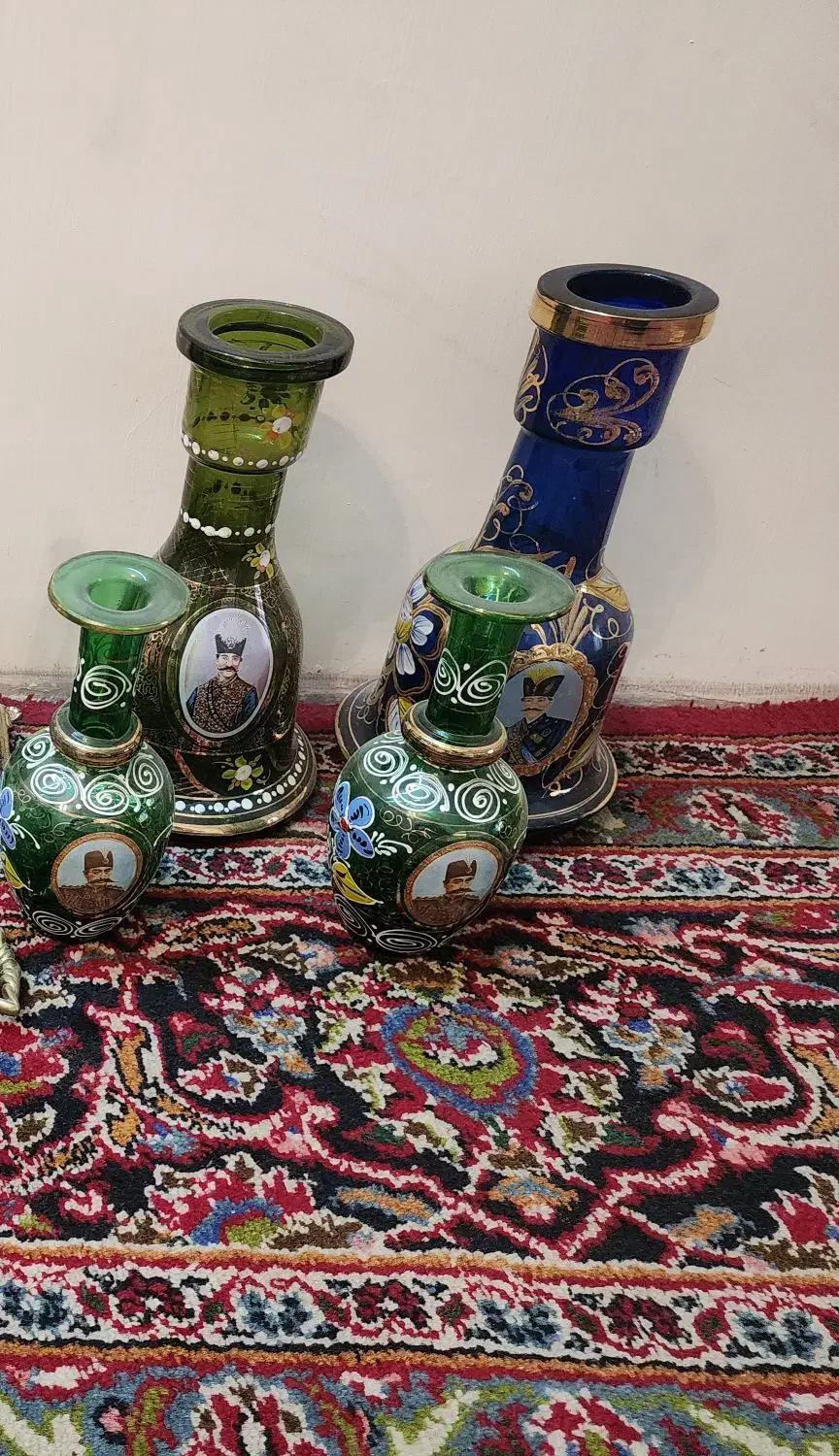 ۴تا تنگ گلدرشت ومینیاتوری شاعباسی ۵۰ساله۳پوست|کلکسیون اشیاء عتیقه|تهران, نیروی هوایی (پیروزی)|دیوار
