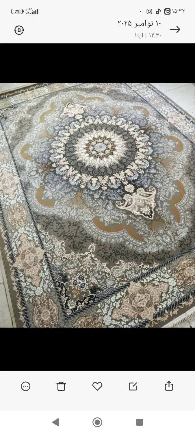 دوتا فرش ۱۲ متری ۷۰۰ شانه تراکم ۲۵۵۰ نووآکبند|فرش|بروجرد, |دیوار