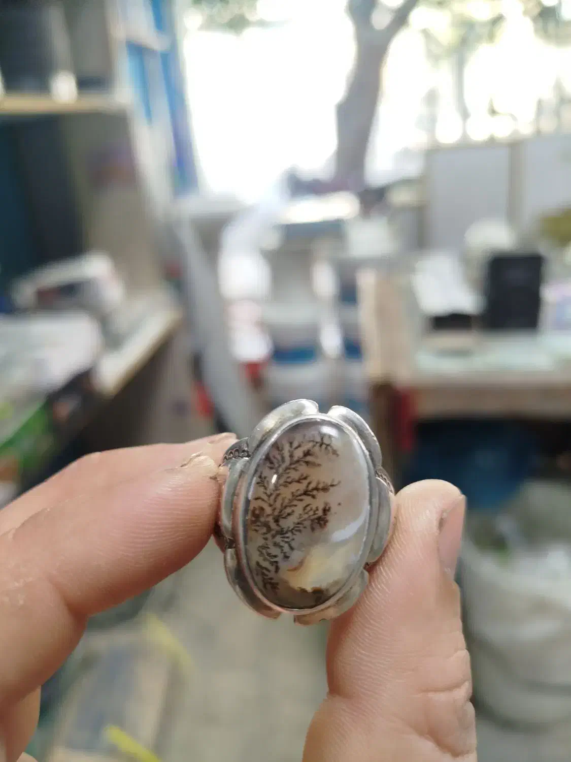 انگشتر عقیق شجر رکاب دستساز|جواهرات|قرچک, داوود آباد|دیوار