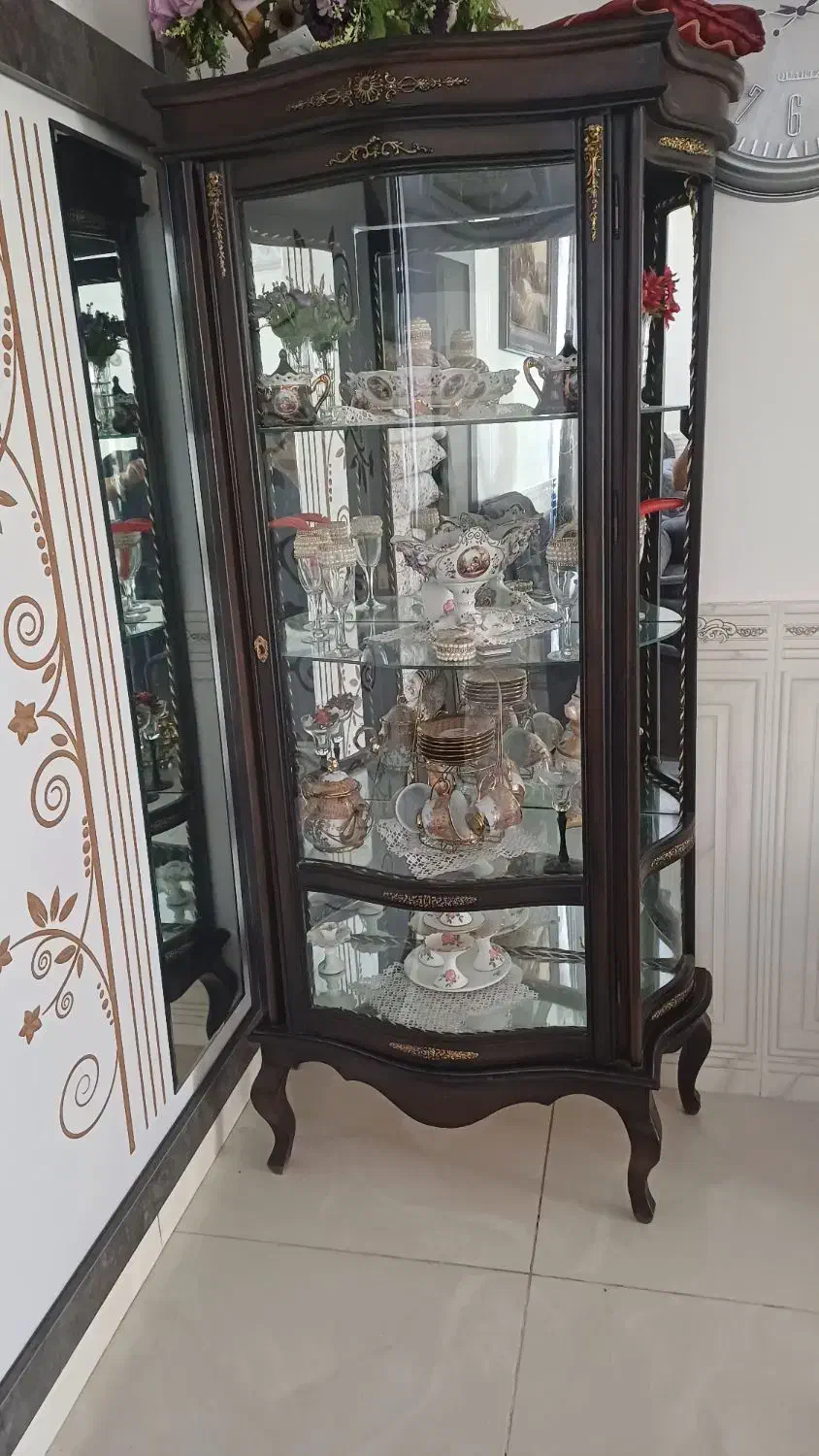 بوفه  با ساخته درخت  گردو|بوفه، ویترین، کنسول|احمدآبادمستوفی, |دیوار