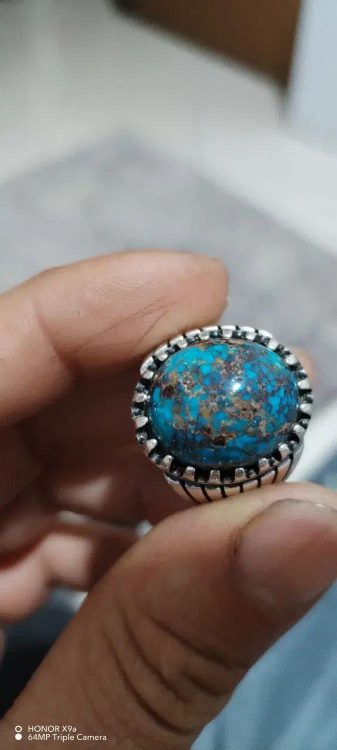 انگشتر نقره فیروزه|جواهرات|برخوار, |دیوار