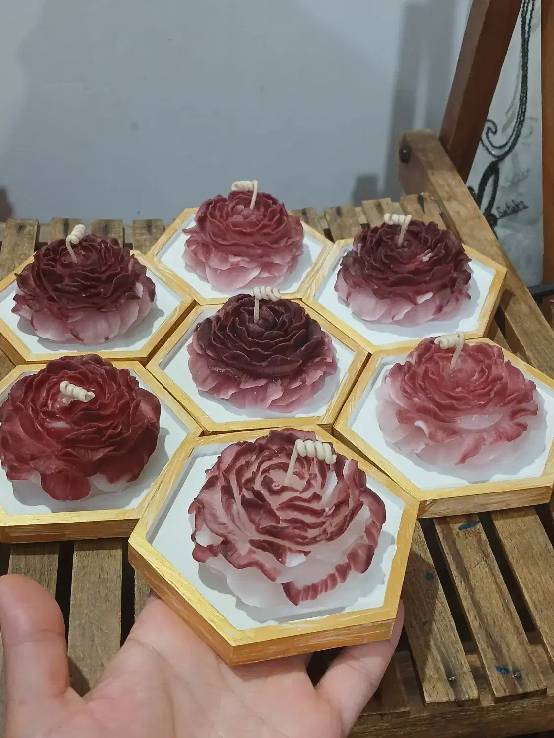 شمع آلاله|صنایع دستی و سایر لوازم تزئینی|کلاردشت, |دیوار