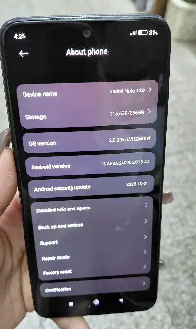 گوشی شیامی ردمی نوت ۱۲ s|موبایل|نگین شهر, |دیوار