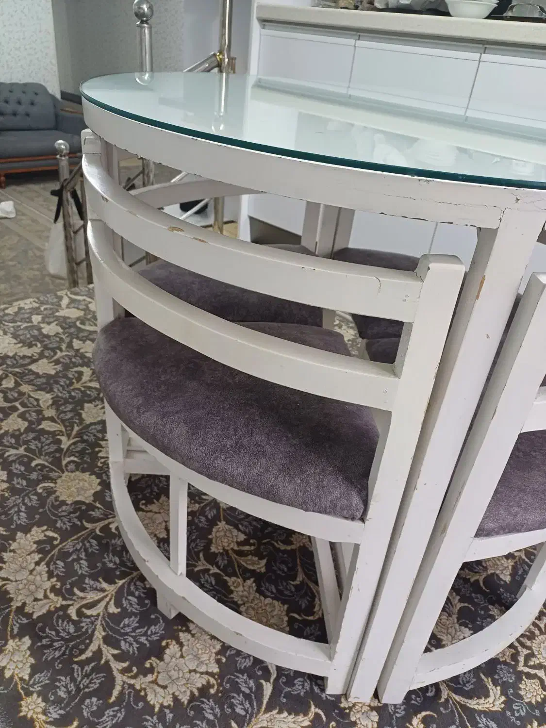 میزوصندلی ناهارخوری کم جا ۴نفره|میز و صندلی غذاخوری|قرچک, زیبا شهر|دیوار