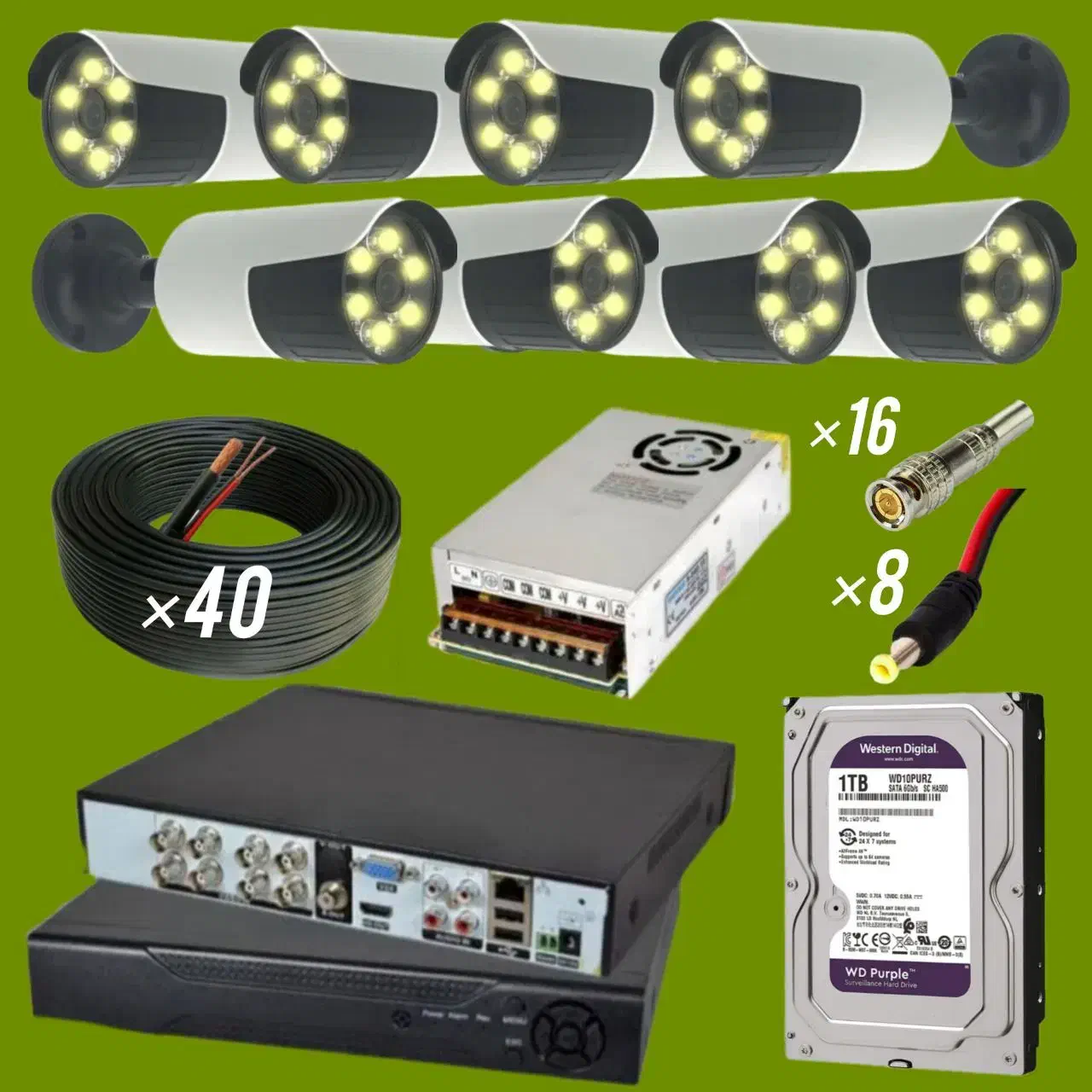 دوربین مداربسته باکابل وفیش اتصالات رایگان درجه یک|دوربین مداربسته|تکاب, |دیوار